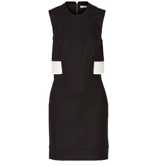 Helmut Lang Cutout Leather Trimmed Dress - Picture 2 of 5